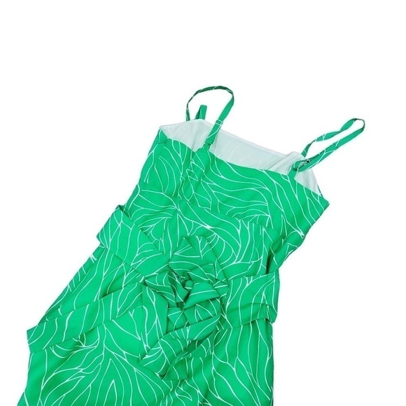 Revolve Susana Monaco Palm Print green maxi dress - Picture 4 of 7